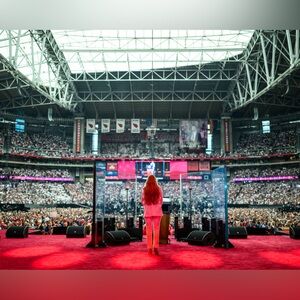 8x10 Erika Kirk at Charlie Kirk Memorial Glendale, Arizona Photo #2